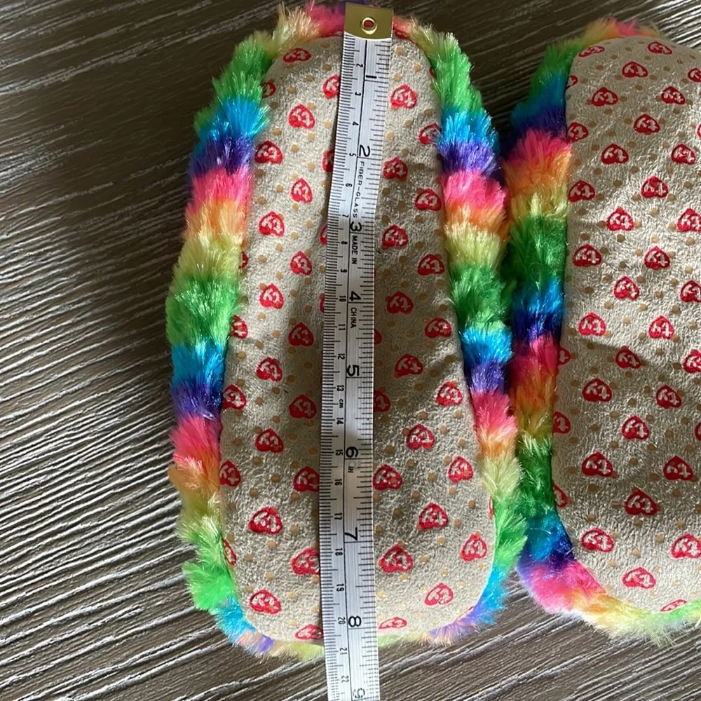Owl Ty pink, blue, yellow & white fashion slippers - Owen size 4-6